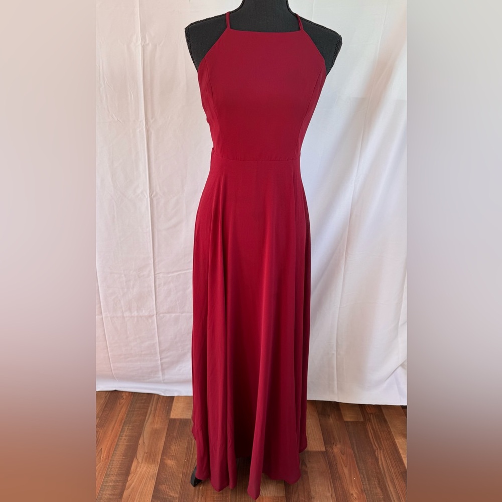 Lulu’s Mythical Kind of Love Wine Red Maxi Dress